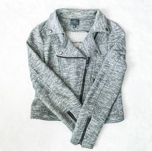 Grey Moto Jacket French Terry w/ Zippers